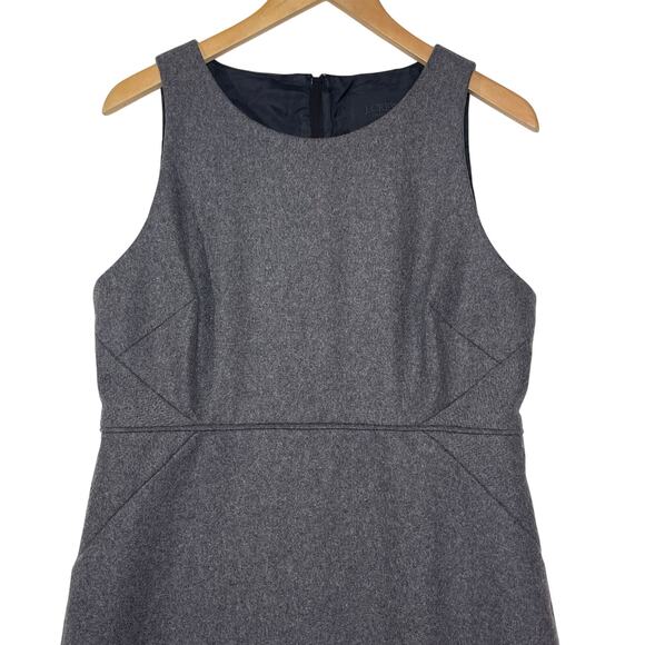 J CREW COLLECTION Women’s Gray Wool Sleeveless Sheath Dress - Picture 2 of 6